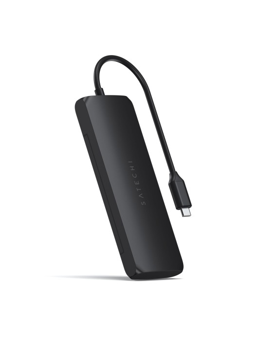 Satechi USB-C Hybrid Multiport Adapter mit SSD-Gehäuse schwarz