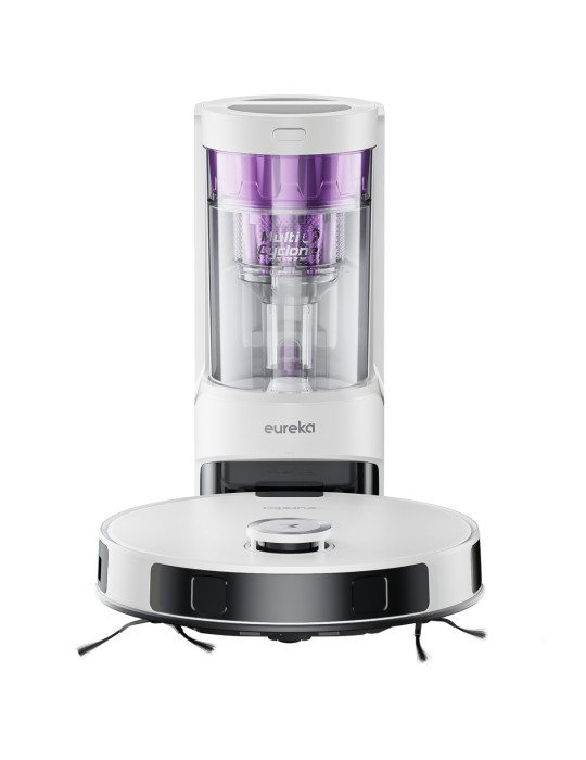 Eureka NER E10s weiß Saug-/Wischroboter mit Multi-Zyklonen-Absaugstation