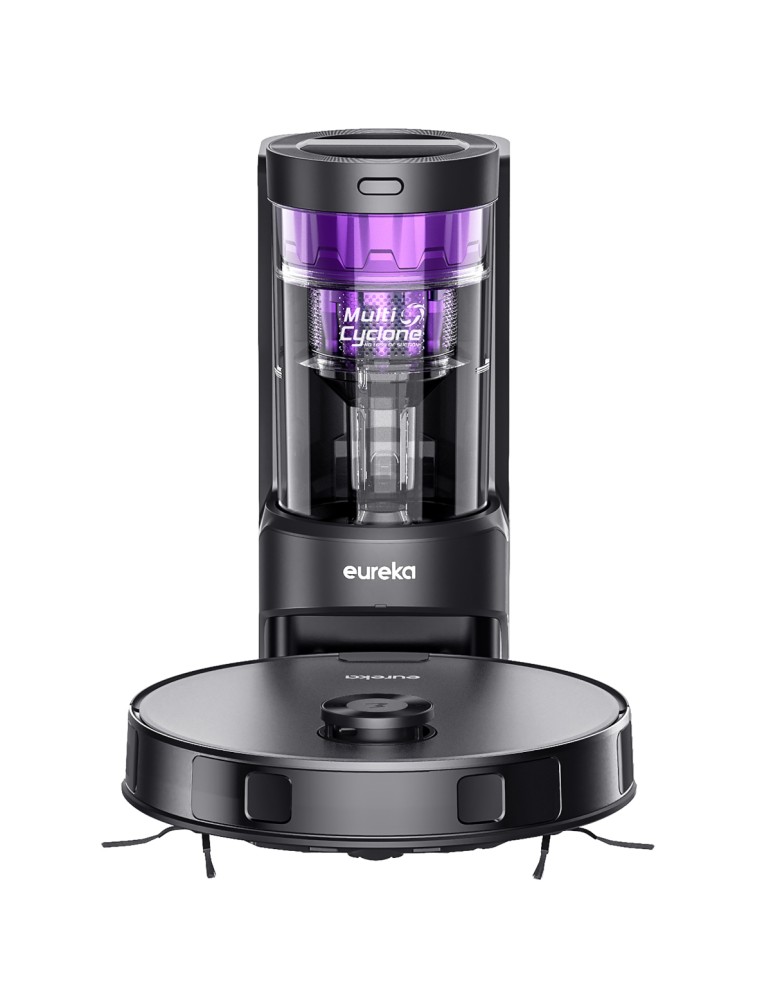 Eureka NER E10s anthrazit Saug-/Wischroboter mit Multi-Zyklonen-Absaugstation