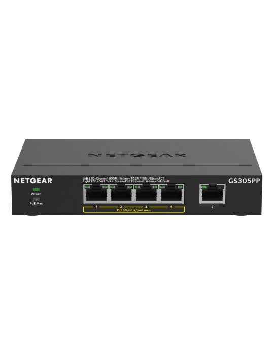 NETGEAR GS305PP Unmanaged Switch 5x 1G Ethernet (4x PoE/PoE+, max. 83W)
