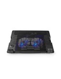 Nedis Notebook-Ständer, Anzahl Lüfter: 2 Stromversorgung über USB | Anzahl Winkel: 4 | 18 " | 1200 U/min | LED