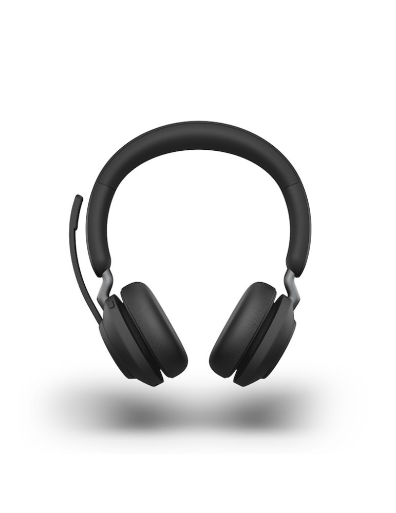 Jabra Evolve2 65 Headset, Stereo, kabellos, Bluetooth, schwarz inkl. Link 380 USB-C, Optimiert für Microsoft Teams
