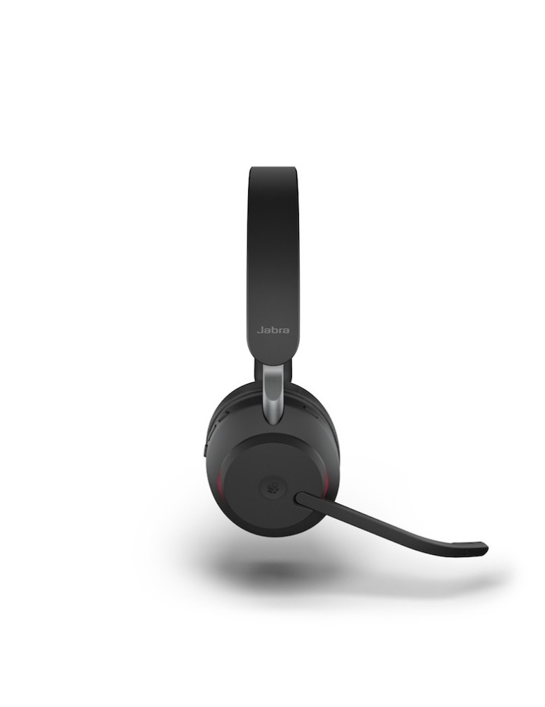 Jabra Evolve2 65 Headset, Stereo, kabellos, Bluetooth, schwarz ,inkl. Link 380 USB-C, Optimiert für Unified Communication