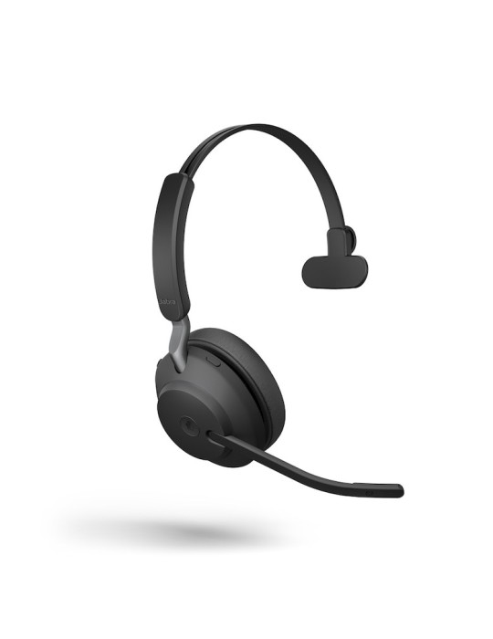Jabra Evolve2 65 Headset, Mono, kabellos, schwarz Bluetooth, inkl. Link 380 USB-A, inkl. Ladestation, Optimiert Microsoft Teams