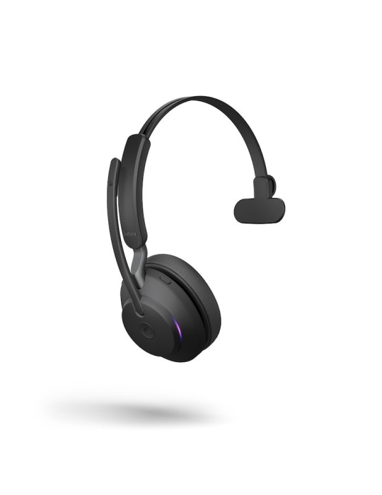 Jabra Evolve2 65 Headset, Mono, kabellos, schwarz Bluetooth, inkl. Link 380 USB-A, inkl. Ladestation, Optimiert Microsoft Teams