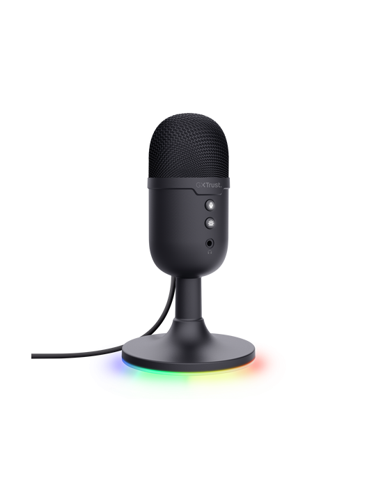 Trust Gaming GXT234 Yunix USB Mikrofon Kompaktes USB-Gaming-Mikrofon für Streaming & Content-Erstellung, schwarz