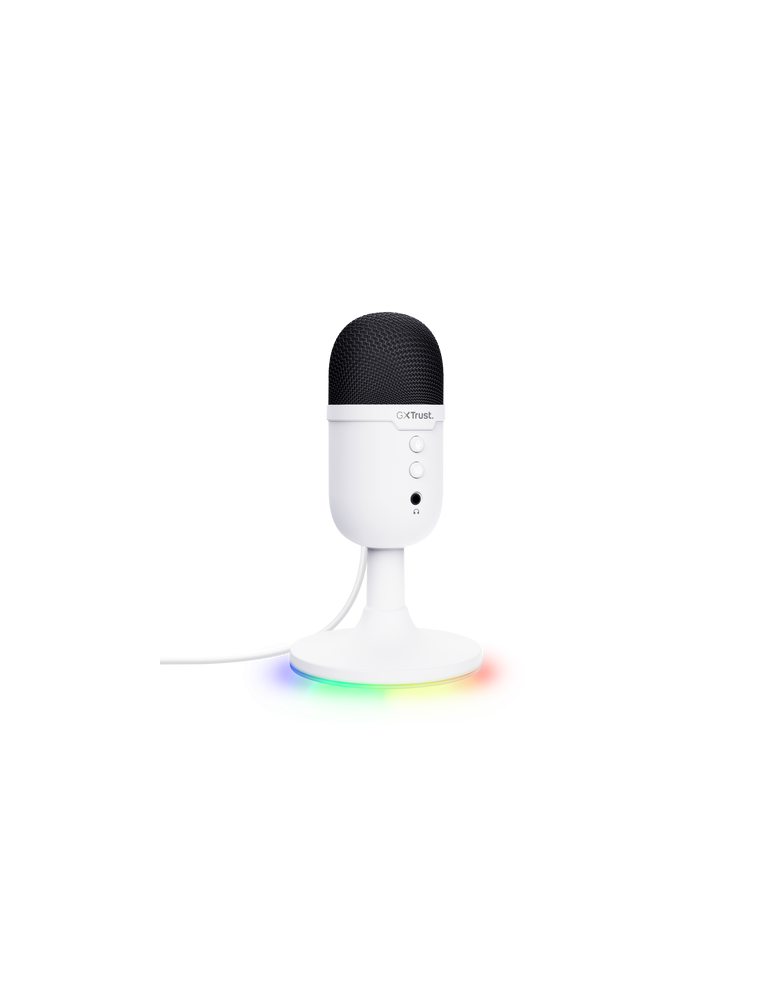Trust Gaming GXT234W Yunix USB Mikrofon Kompaktes USB-Gaming-Mikrofon für Streaming & Content-Erstellung, weiß
