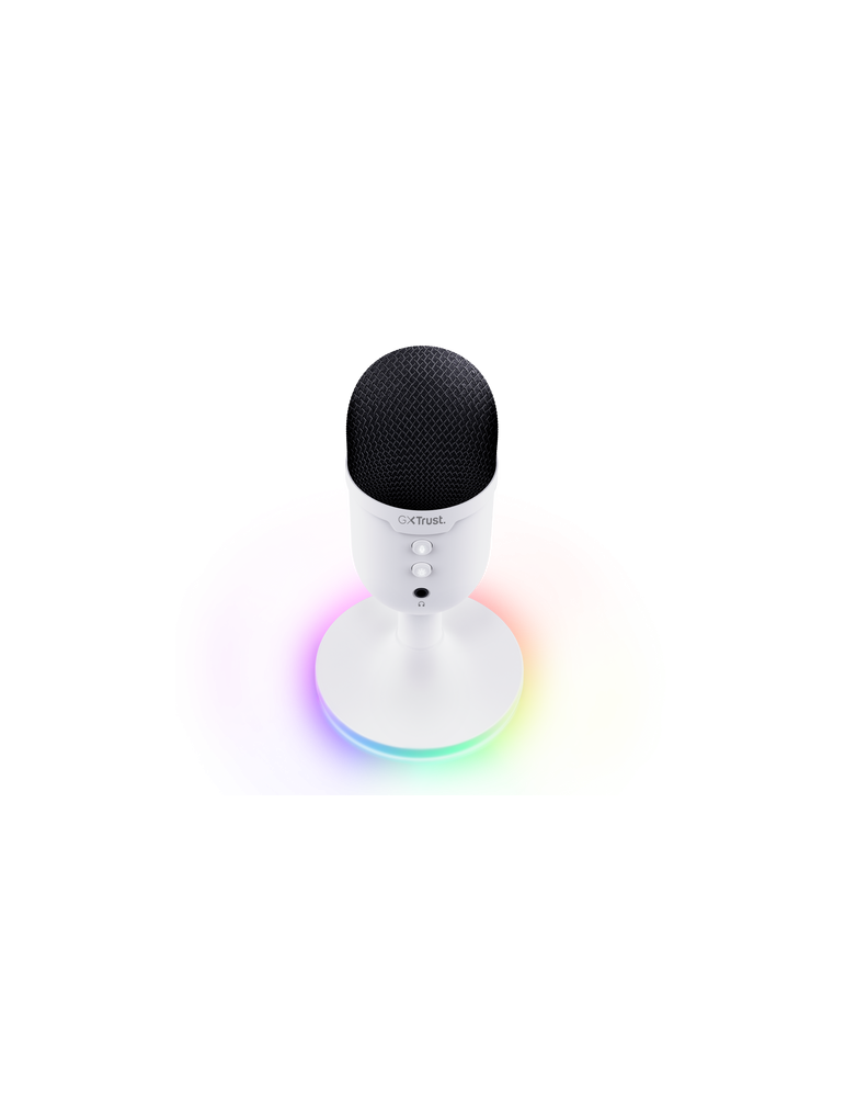 Trust Gaming GXT234W Yunix USB Mikrofon Kompaktes USB-Gaming-Mikrofon für Streaming & Content-Erstellung, weiß