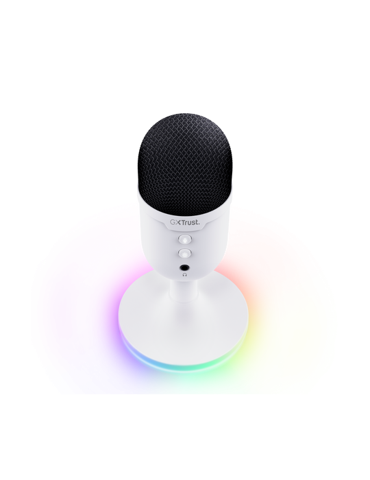Trust Gaming GXT234W Yunix USB Mikrofon Kompaktes USB-Gaming-Mikrofon für Streaming & Content-Erstellung, weiß