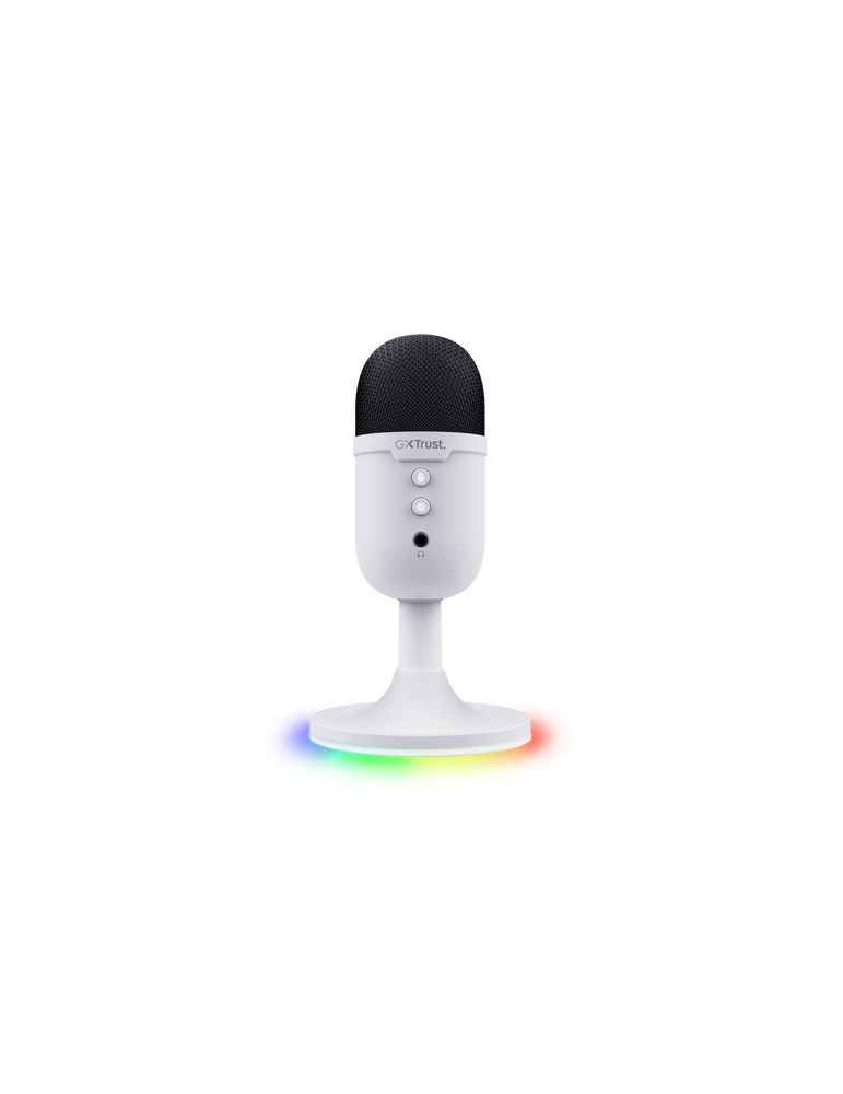 Trust Gaming GXT234W Yunix USB Mikrofon Kompaktes USB-Gaming-Mikrofon für Streaming & Content-Erstellung, weiß