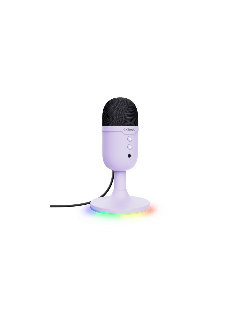Trust Gaming GXT234P Yunix USB Mikrofon Kompaktes USB-Gaming-Mikrofon für Streaming & Content-Erstellung, lila