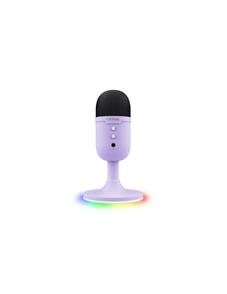 Trust Gaming GXT234P Yunix USB Mikrofon Kompaktes USB-Gaming-Mikrofon für Streaming & Content-Erstellung, lila