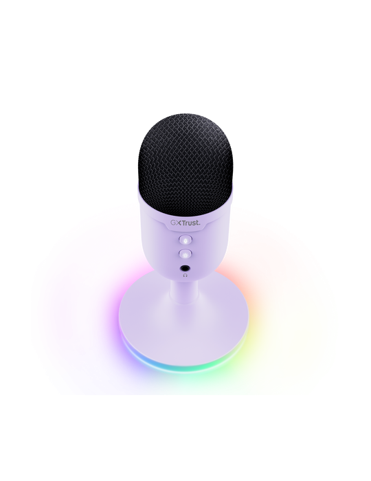 Trust Gaming GXT234P Yunix USB Mikrofon Kompaktes USB-Gaming-Mikrofon für Streaming & Content-Erstellung, lila