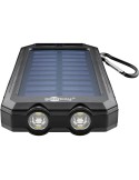 Goobay Solar Outdoor Powerbank 8.0 (8.000 mAh), für Outdoor-Abenteuer dank robustem Design und Taschenlampenfunktion