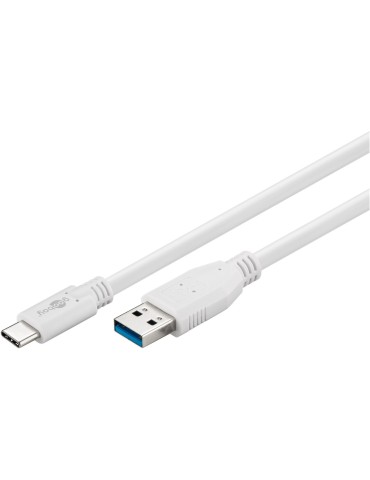 Goobay 1m USB-C Lade- und Synchronisationskabel, weiß
