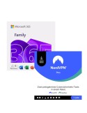 Microsoft 365 Family [6 User] + NordVPN Plus [10 Geräte] - mit Word, Excel, PowerPoint, OneNote, Outlook, Access und VPN + Passw