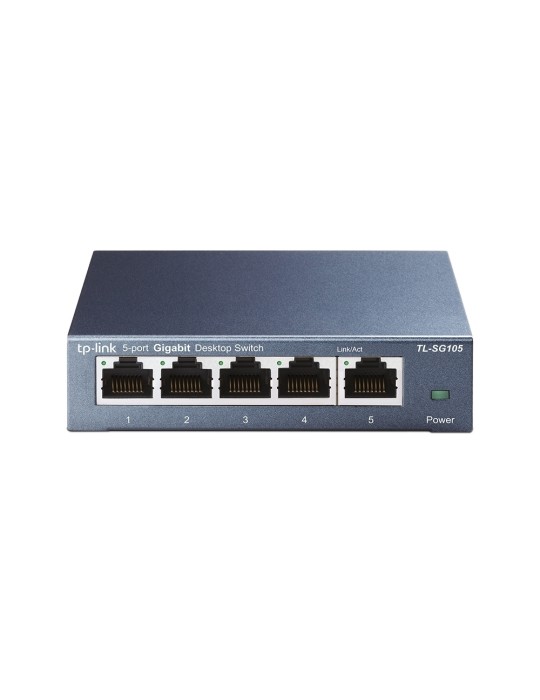 TP-Link TL-SG105 5-Port Gigabit Switch (1000 Mbit/s, Metallgehäuse, Auto MDI/MDIX)