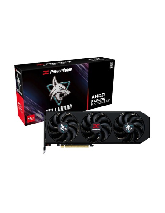 Powercolor RX 9060XT Hellhound 16GB OC - 16GB GDDR6, 1x HDMI, 3x DP