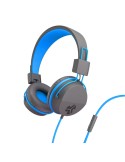 JLab JBuddies Studio Kids Blau - Over-Ear-Kopfhörer (Mikrofon, 1-Tasten-Fernbedienung, Lautstärkebegrenzer)
