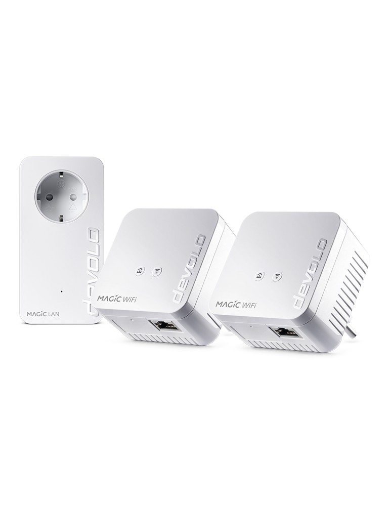 devolo Magic 1 WiFi mini Powerline Multiroom Kit Powerline bis zu 1.200 Mbit/s, WiFi 4 bis zu 300 Mbit/s, 1x LAN (pro Einheit)