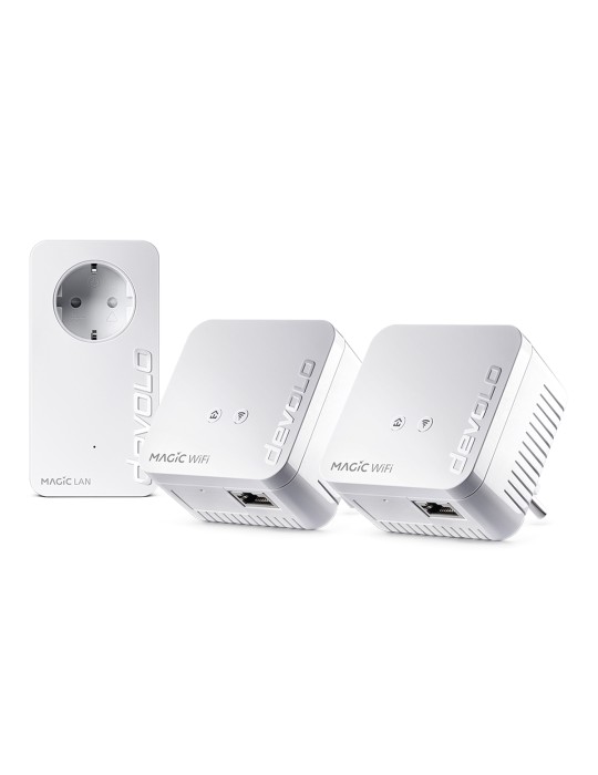 devolo Magic 1 WiFi mini Powerline Multiroom Kit Powerline bis zu 1.200 Mbit/s, WiFi 4 bis zu 300 Mbit/s, 1x LAN (pro Einheit)