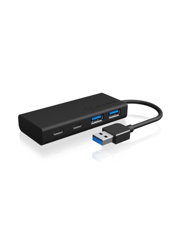 ICY BOX IB-HUB1426-U3 USB 3.0 Hub Type-A zu 2x Type-C™ und 2x Type-A USB Anschlüssen
