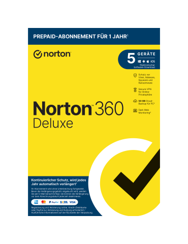 Norton 360 Deluxe [5 Geräte - 1 Jahr - 50GB]