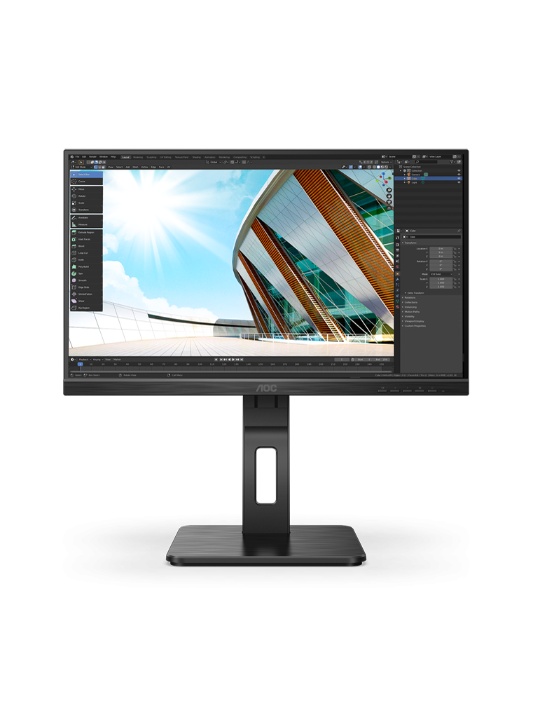 AOC Q27P2Q Office Monitor - IPS, QHD, Höhenverstellung