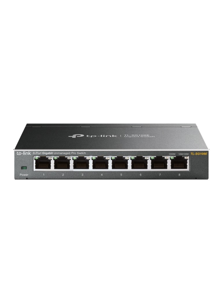 TP-Link TL-SG108E Unmanaged Pro Switch [8x Gigabit Ethernet, Plug-and-Play, Robustes Metallgehäuse]