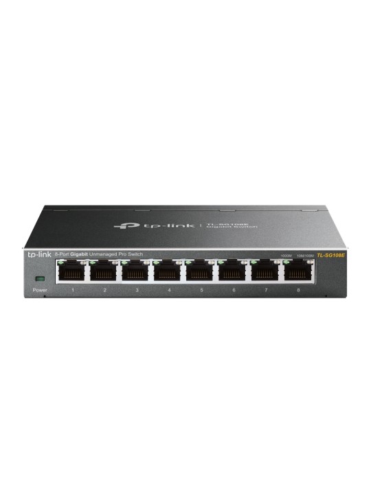 TP-Link TL-SG108E Unmanaged Pro Switch [8x Gigabit Ethernet, Plug-and-Play, Robustes Metallgehäuse]