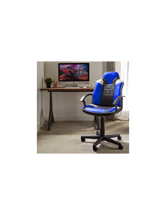 X Rocker Saturn Gaming Schreibtischstuhl für Kinder & Teenager - Blau