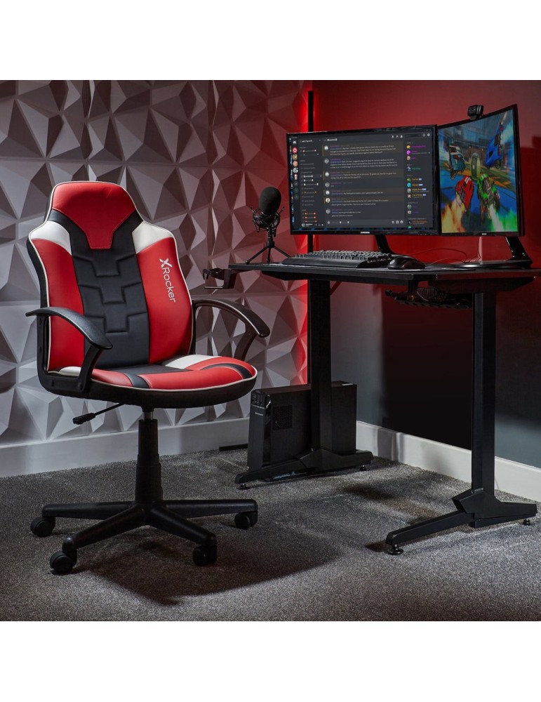 X Rocker Saturn Gaming Schreibtischstuhl für Kinder & Teenager - Rot