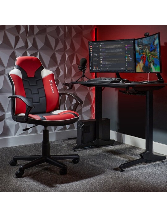 X Rocker Saturn Gaming Schreibtischstuhl für Kinder & Teenager - Rot