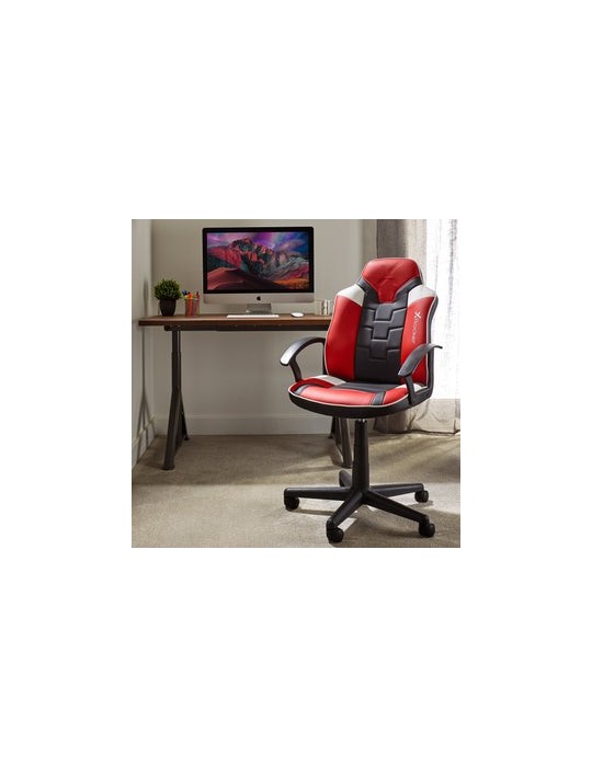 X Rocker Saturn Gaming Schreibtischstuhl für Kinder & Teenager - Rot