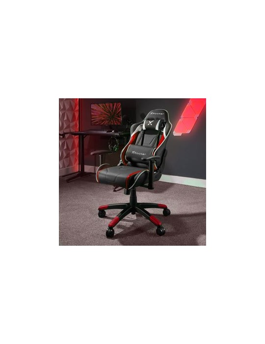 X Rocker Agility Compact Gaming Schreibtischstuhl für Kinder & Jugendliche - Schwarz/Rot