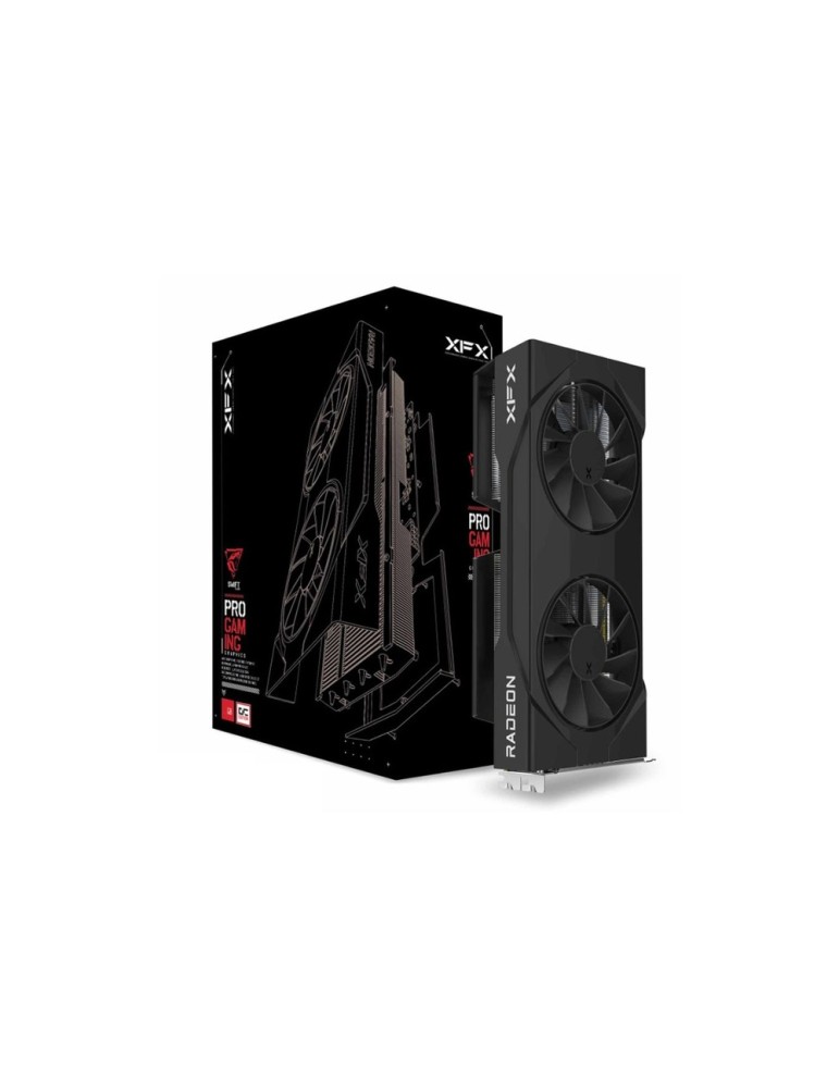 XFX Radeon RX 9060XT Swift Dual Fan OC Black 16GB - 16GB GDDR6, 2x HDMI, 2x DP