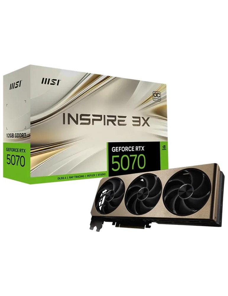 MSI GeForce RTX 5070 12G INSPIRE 3X OC - 12GB GDDR7, HDMI, 3x DP