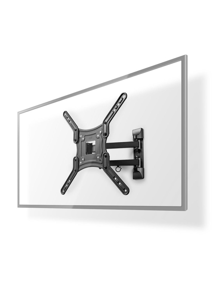 Nedis TV-Wandhalterung TVWM1530BK [23-55 Zoll, Vollbeweglich, Max. 30kg, 3 Drehpunkte, schwarz]