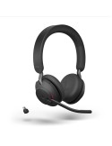 Jabra Evolve2 65 Headset, Stereo, kabellos, Bluetooth, schwarz inkl. Link 380 USB-C, Optimiert für Microsoft Teams