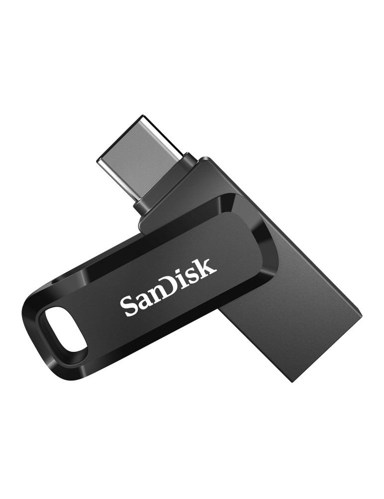 SanDisk Ultra Dual Drive Go Typ-A/Typ-C 512GB USB-Stick Schwarz Swivel, bis zu 400 MB/s, USB 3.2 Gen 1x1 (5 Gbit/s)