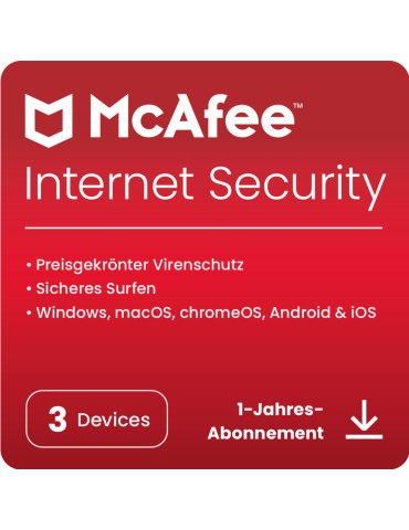 McAfee Internet Security [3 Geräte - 1 Jahr]