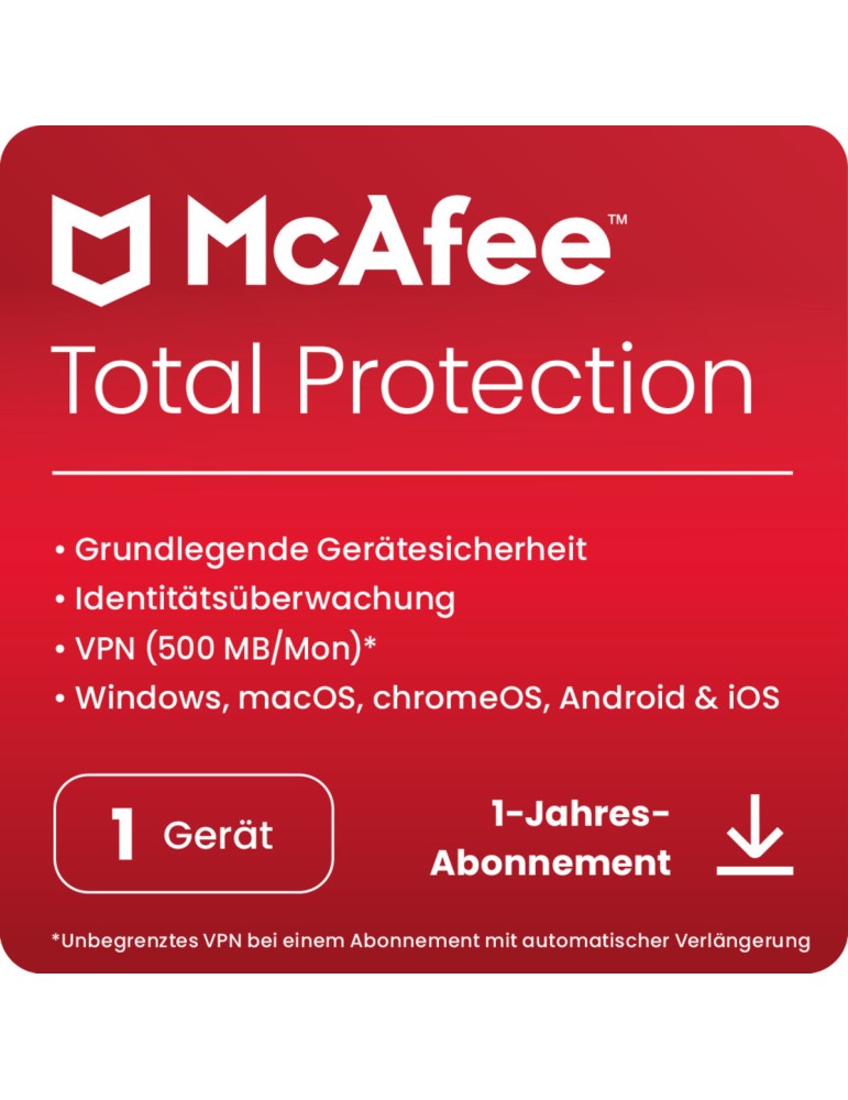 McAfee Total Protection [1 Gerät - 1 Jahr]