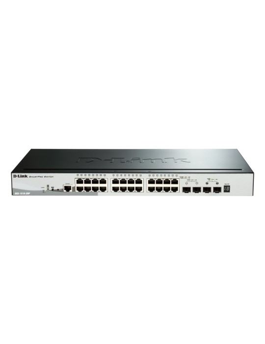 D-Link DGS-1510-28P Stackable Smart Managed Switch 28-Port 24x Gigabit Ethernet PoE+ (max. 193 W), 2x Gigabit SFP, 2x 10 Gbit/s 