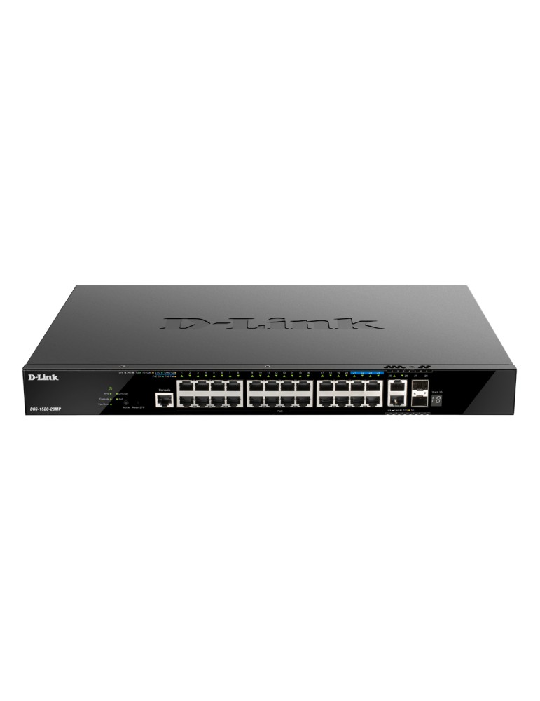 D-Link DGS-1520-28MP Smart Managed Switch 20x Gigabit, 4x 2.5 Gbit/s und 2x 10 Gbit/s Ethernet, 2x 10 Gbit/s SFP+
