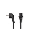 Nedis 2m Kaltgerätekabel, Schwarz [Gewinkelt - C13-Stecker]