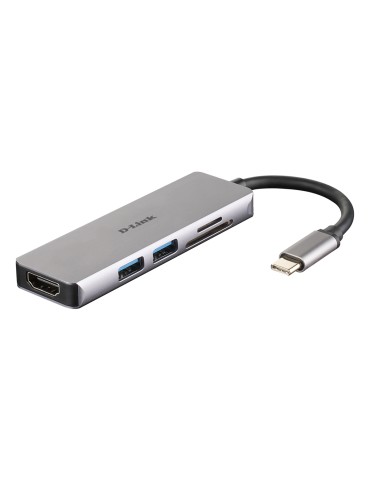 D-Link 5-In-1 USB-C Hub (DUB-M530) [2x USB 3.0, 1x HDMI, Dual-Slot Kartenleser]