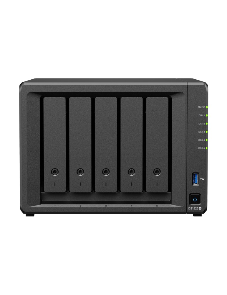 Synology DiskStation DS1525+ NAS 5-Bay AMD Ryzen™ V1500B, 8GB DDR4 RAM, 0/5 HDD/SSD