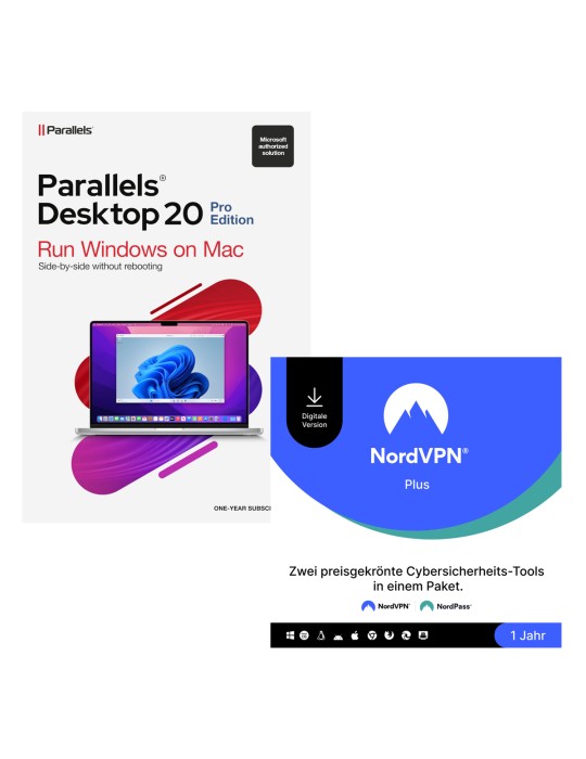 Parallels Desktop 20 Pro für Mac + NordVPN Plus [10 Geräte] [1 Jahr]