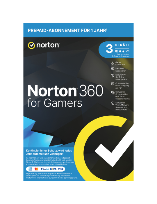 Norton 360 for Gamers [3 Geräte - 1 Jahr]