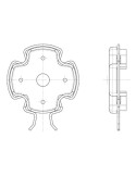 RADEMACHER Click-Antriebslager 4015K-14 Lagertulpe -inkl. Federring, Passend für RolloTube Small und Medium